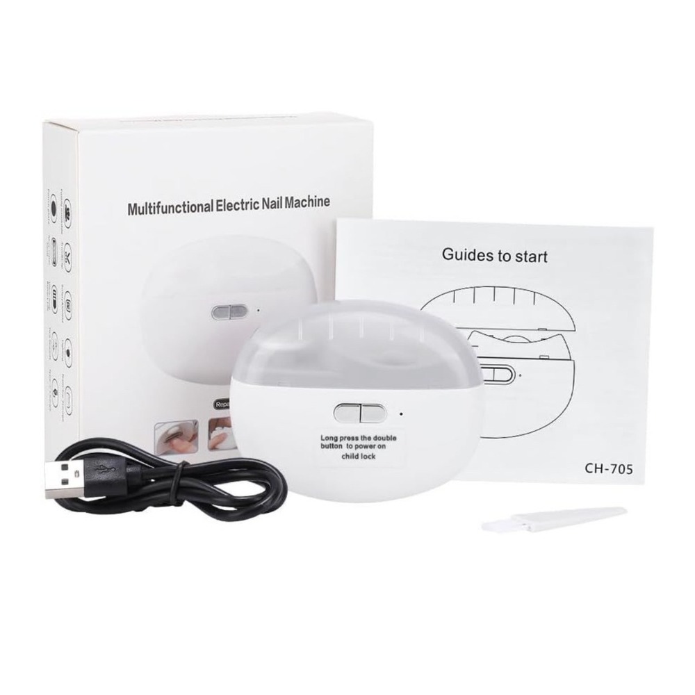 MASYLA‎ Automatic Childrens Electric Nail Trimmer Two-in-One White CH-705 NEW